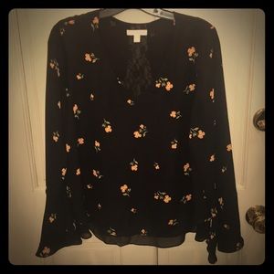 Lauren Conrad Floral Top Size Medium